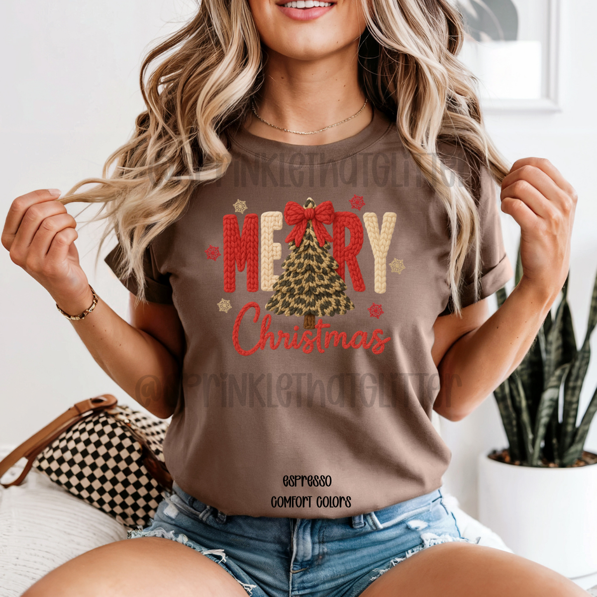 Merry Christmas Leopart Tree T-Shirt