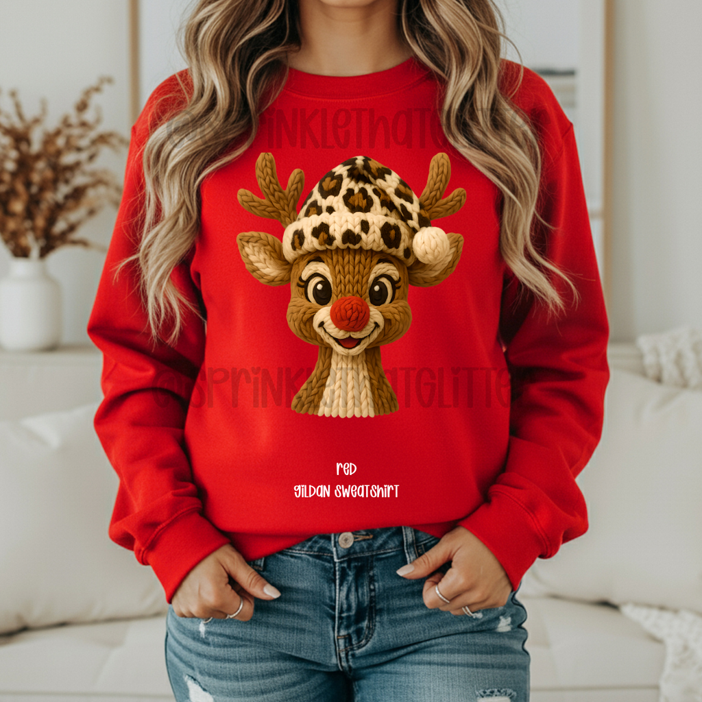 Red Nose Deer Sweatshirt
