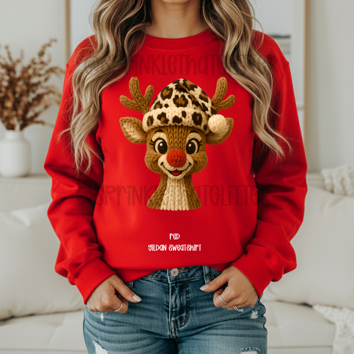 Red Nose Deer Sweatshirt