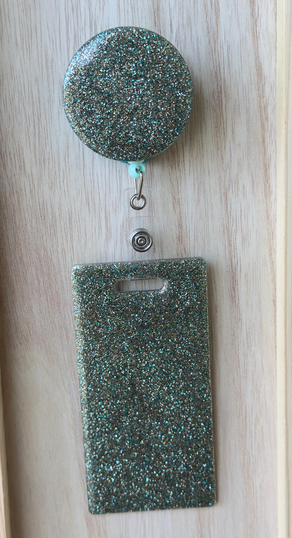 Turquoise and Gold Badge Buddy