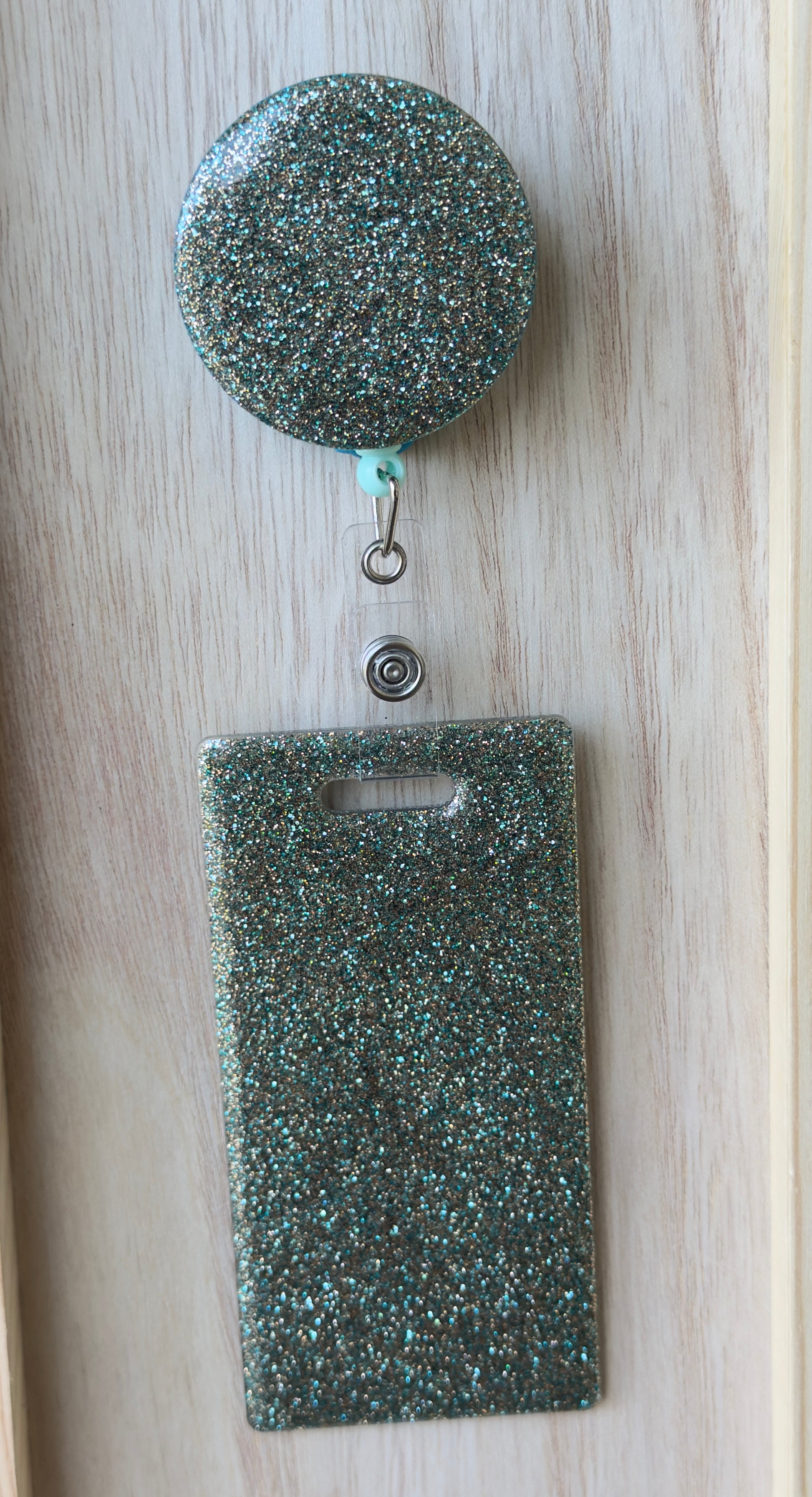 Turquoise and Gold Badge Buddy