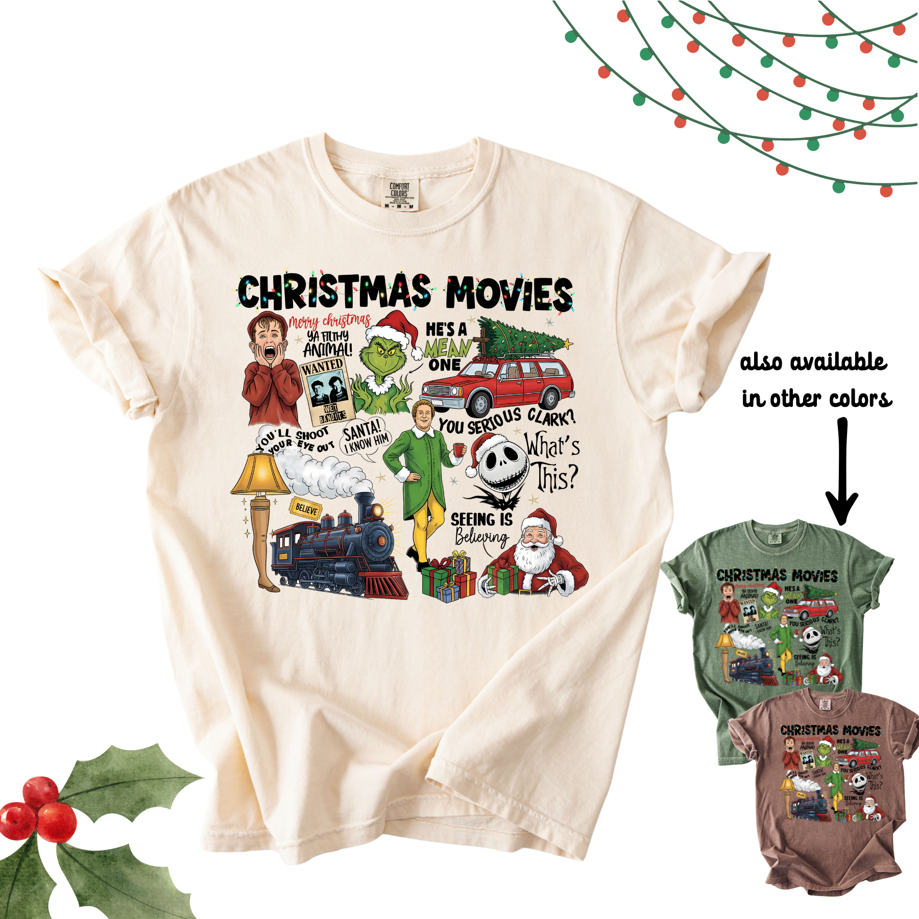 Christmas Movies T-Shirt Gildan Soft Style